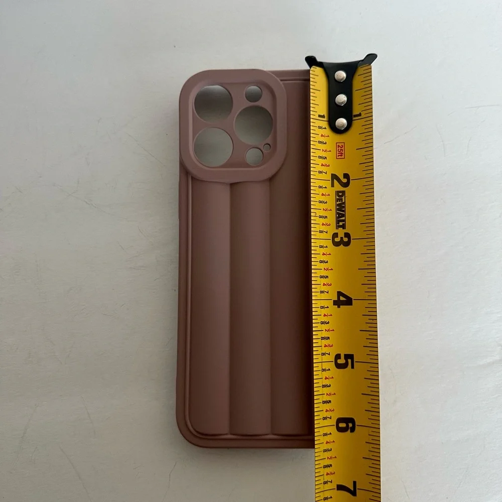 Auramma Roman stripes Iphone 14 Pro Max Case in Dusty Rose sleek features style
